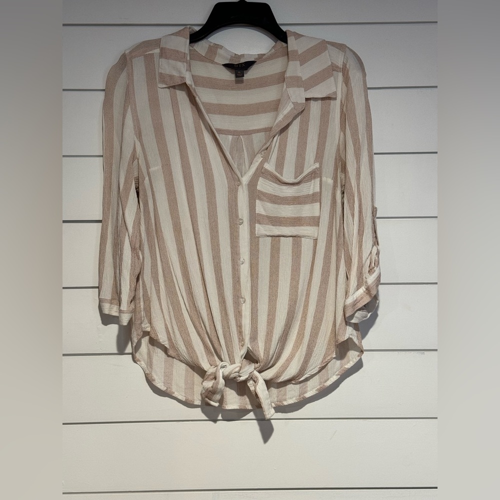 mix by 41 hawthorn sewall tie front shirt